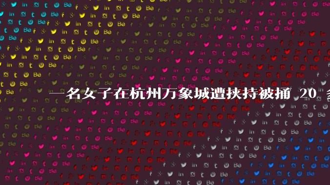 一名女子在杭州万象城遭挟持被捅 20 多刀，隆胸***体救了一命，这反映出哪些公安系统的问题？