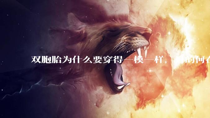 双胞胎为什么要穿得一模一样，目的何在？